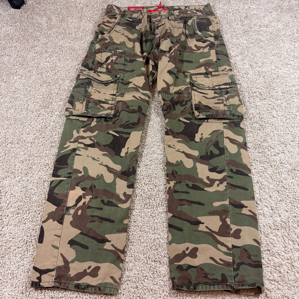 Jordan Craig Cargo Pants Mens 36x32 Camo Good 6-Pocket Cotton Twill 5083C